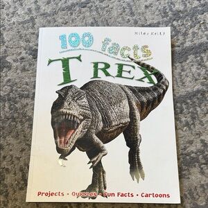 100 Facts T-Rex Book - Green and White